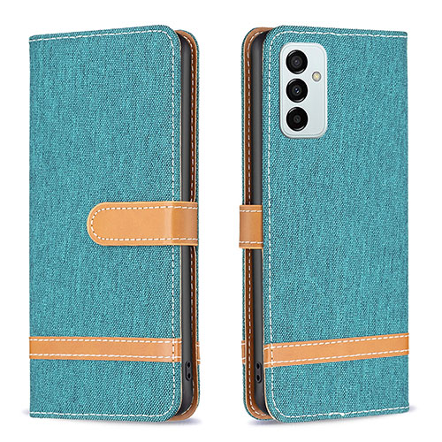 Leather Case Stands Flip Cover Holder B16F for Samsung Galaxy M23 5G Green