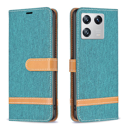 Leather Case Stands Flip Cover Holder B16F for Xiaomi Mi 13 Pro 5G Green