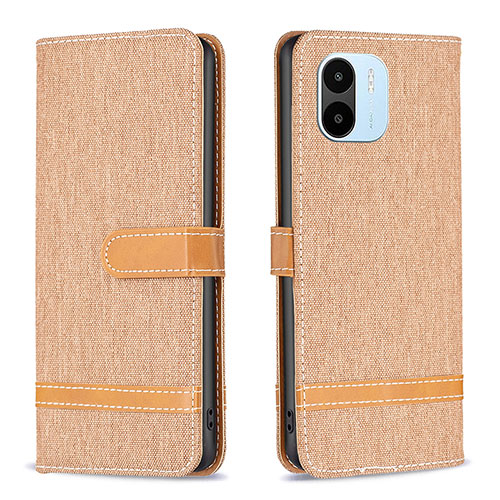 Leather Case Stands Flip Cover Holder B16F for Xiaomi Redmi A1 Gold