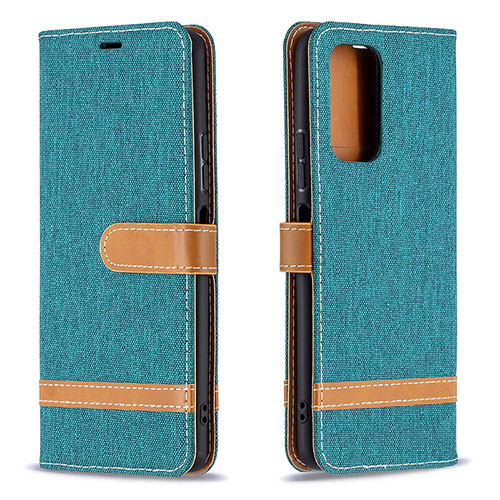 Leather Case Stands Flip Cover Holder B16F for Xiaomi Redmi Note 10 Pro 4G Green