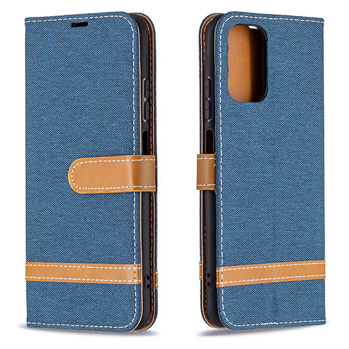 Leather Case Stands Flip Cover Holder B16F for Xiaomi Redmi Note 11 SE India 4G Navy Blue