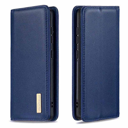 Leather Case Stands Flip Cover Holder B17F for Samsung Galaxy A51 5G Blue