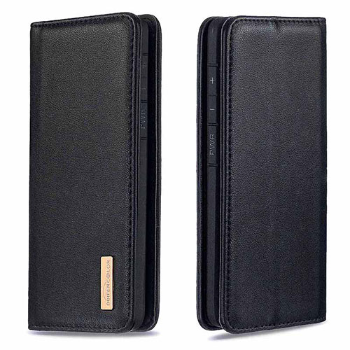 Leather Case Stands Flip Cover Holder B17F for Samsung Galaxy S20 Plus Black