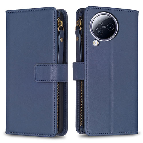 Leather Case Stands Flip Cover Holder B17F for Xiaomi Civi 3 5G Blue