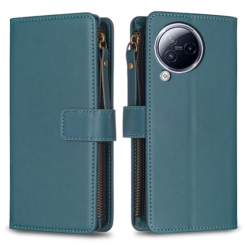 Leather Case Stands Flip Cover Holder B17F for Xiaomi Civi 3 5G Green