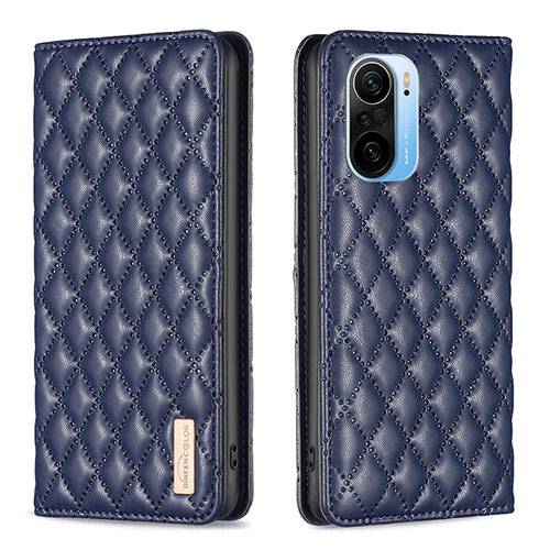 Leather Case Stands Flip Cover Holder B19F for Xiaomi Mi 11X Pro 5G Blue