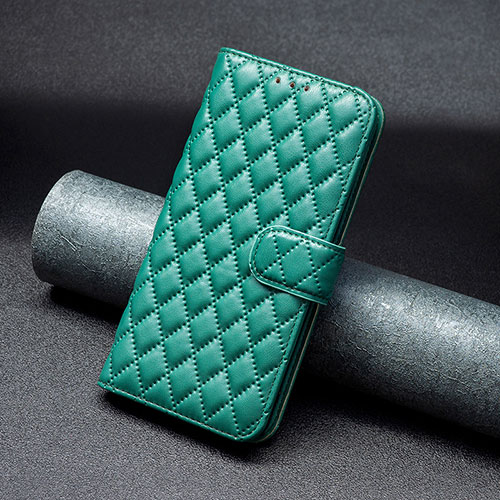 Leather Case Stands Flip Cover Holder B19F for Xiaomi Mi 14 5G Green