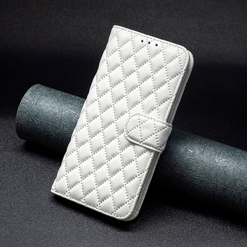 Leather Case Stands Flip Cover Holder B19F for Xiaomi Mi 14 Pro 5G White