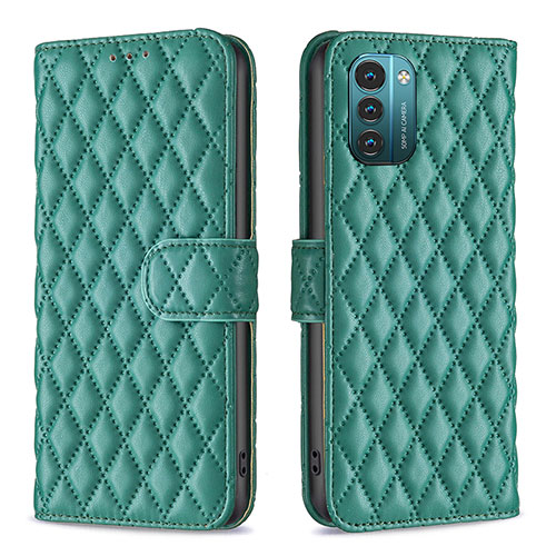 Leather Case Stands Flip Cover Holder B20F for Nokia G21 Green