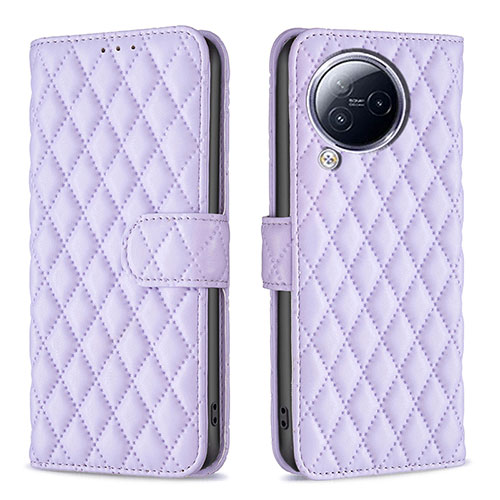 Leather Case Stands Flip Cover Holder B20F for Xiaomi Civi 3 5G Purple