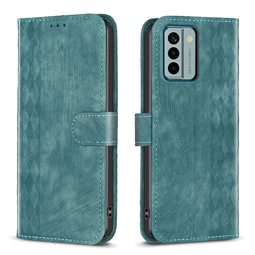 Leather Case Stands Flip Cover Holder B21F for Nokia G22 Green