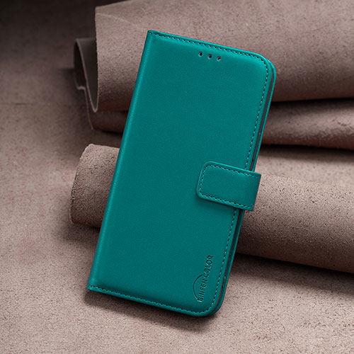 Leather Case Stands Flip Cover Holder B22F for Oppo A96 5G Green