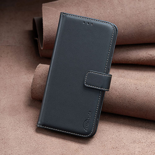 Leather Case Stands Flip Cover Holder B23F for Oppo A2 5G Black