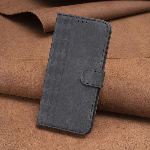 Leather Case Stands Flip Cover Holder B24F for Xiaomi Redmi Note 12 Turbo 5G Black