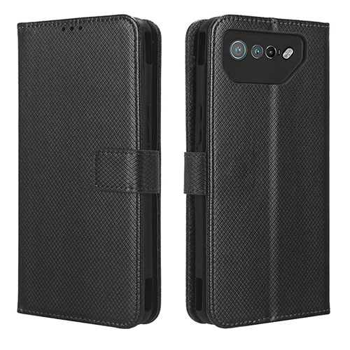 Leather Case Stands Flip Cover Holder BY1 for Asus ROG Phone 7 Pro Black