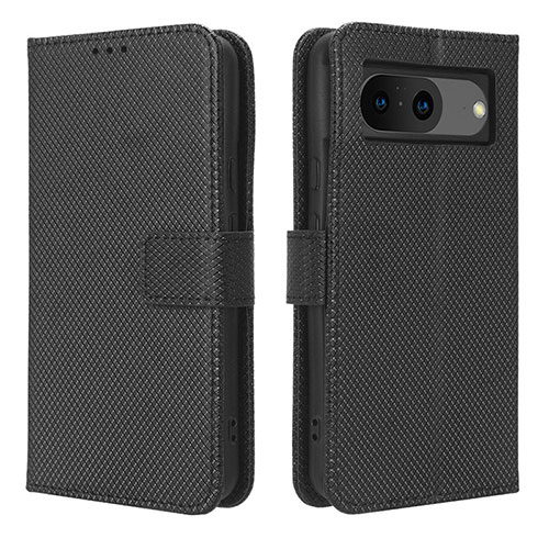 Leather Case Stands Flip Cover Holder BY1 for Google Pixel 8 5G Black