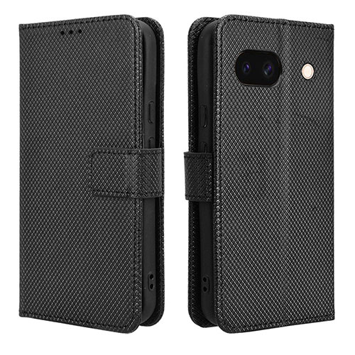 Leather Case Stands Flip Cover Holder BY1 for Google Pixel 8a 5G Black