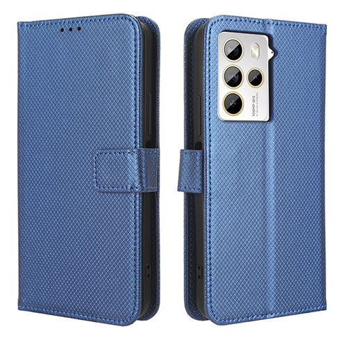 Leather Case Stands Flip Cover Holder BY1 for HTC U23 5G Blue