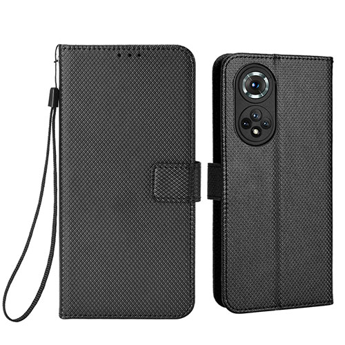 Leather Case Stands Flip Cover Holder BY1 for Huawei Honor 50 Pro 5G Black