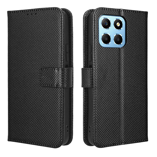 Leather Case Stands Flip Cover Holder BY1 for Huawei Honor 70 Lite 5G Black