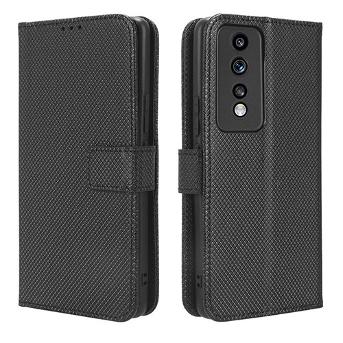 Leather Case Stands Flip Cover Holder BY1 for Huawei Honor 80 GT 5G Black