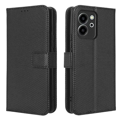 Leather Case Stands Flip Cover Holder BY1 for Huawei Honor 80 SE 5G Black