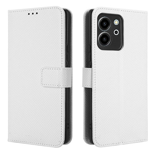 Leather Case Stands Flip Cover Holder BY1 for Huawei Honor 80 SE 5G White