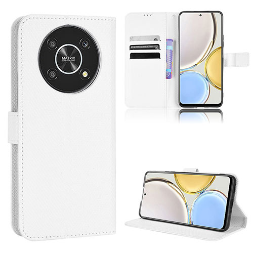 Leather Case Stands Flip Cover Holder BY1 for Huawei Honor Magic4 Lite 5G White