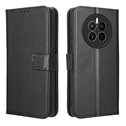 Leather Case Stands Flip Cover Holder BY1 for Huawei Mate 50 Black