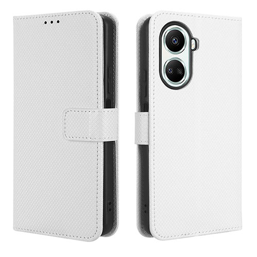 Leather Case Stands Flip Cover Holder BY1 for Huawei Nova 10 SE White