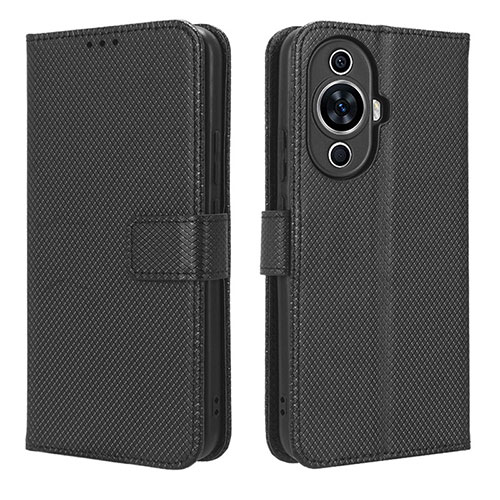 Leather Case Stands Flip Cover Holder BY1 for Huawei Nova 11 Black