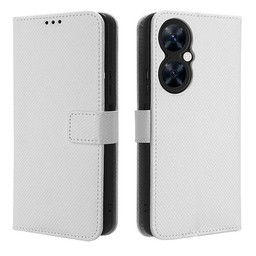 Leather Case Stands Flip Cover Holder BY1 for Huawei Nova 11i White