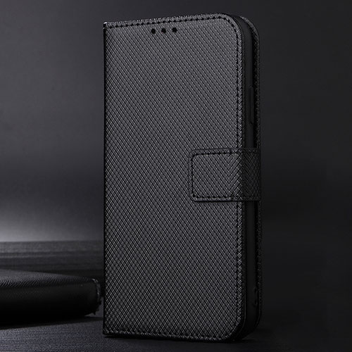 Leather Case Stands Flip Cover Holder BY1 for Nokia C10 Black