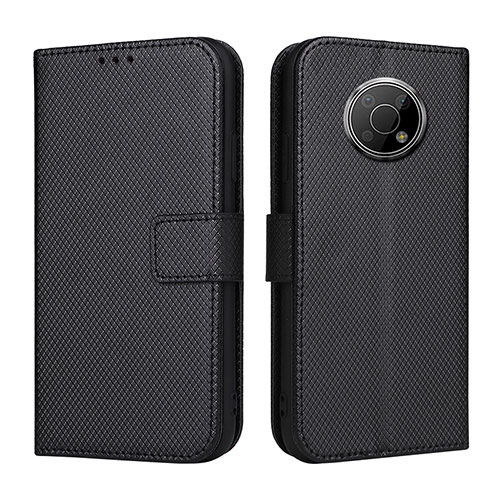 Leather Case Stands Flip Cover Holder BY1 for Nokia G300 5G Black