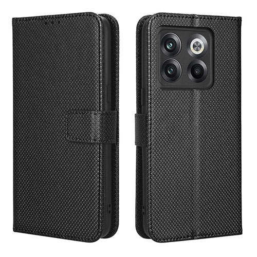 Leather Case Stands Flip Cover Holder BY1 for OnePlus Ace Pro 5G Black