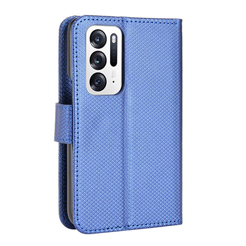 Leather Case Stands Flip Cover Holder BY1 for Oppo Find N 5G Blue