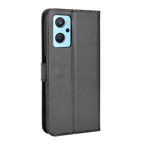Leather Case Stands Flip Cover Holder BY1 for Oppo K10 4G Black