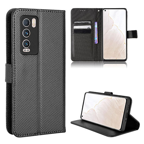 Leather Case Stands Flip Cover Holder BY1 for Realme GT Master Explorer 5G Black