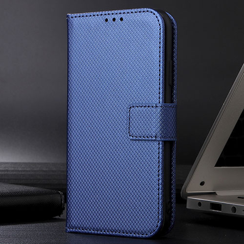 Leather Case Stands Flip Cover Holder BY1 for Samsung Galaxy A12 5G Blue