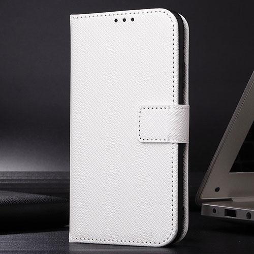 Leather Case Stands Flip Cover Holder BY1 for Samsung Galaxy A72 4G White