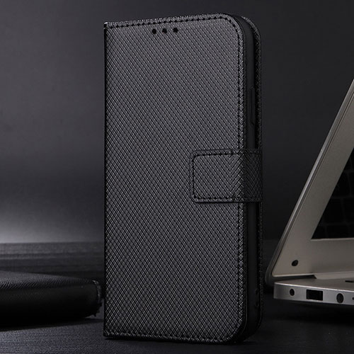 Leather Case Stands Flip Cover Holder BY1 for Samsung Galaxy F42 5G Black