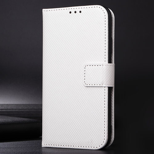 Leather Case Stands Flip Cover Holder BY1 for Sharp Aquos Sense6 White