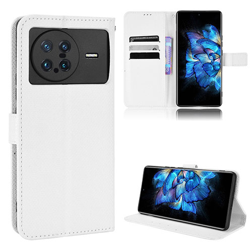 Leather Case Stands Flip Cover Holder BY1 for Vivo X Note White