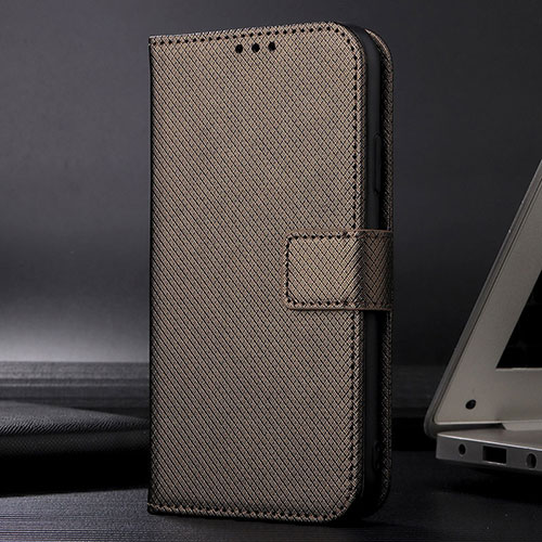 Leather Case Stands Flip Cover Holder BY1 for Xiaomi Mi 11i 5G (2022) Brown