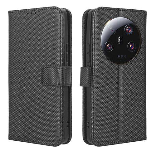 Leather Case Stands Flip Cover Holder BY1 for Xiaomi Mi 13 Ultra 5G Black