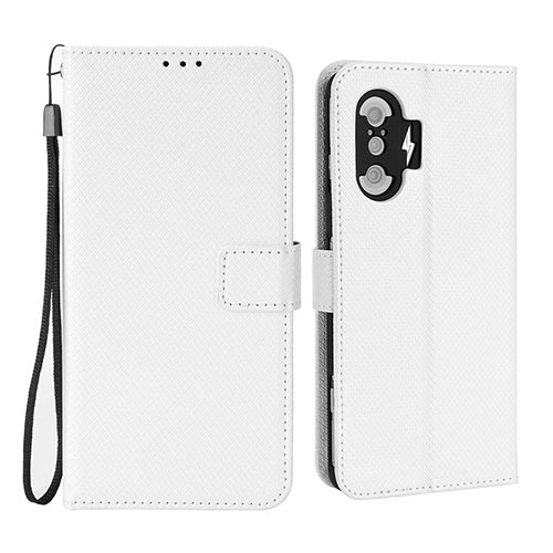 Leather Case Stands Flip Cover Holder BY1 for Xiaomi Poco F3 GT 5G White