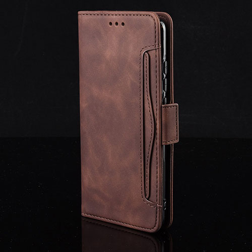 Leather Case Stands Flip Cover Holder BY2 for Xiaomi Redmi 9 Prime India Brown