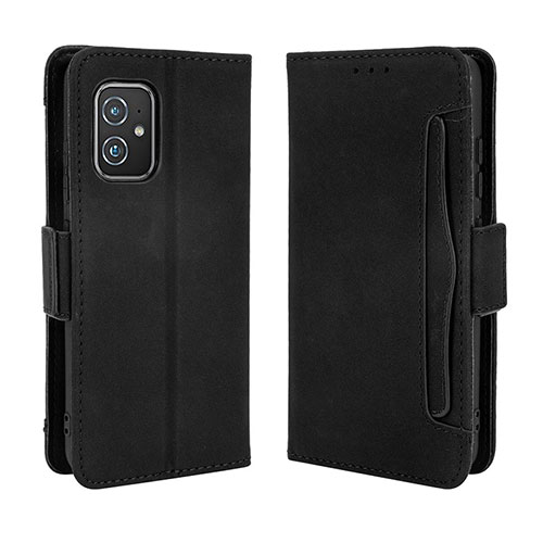 Leather Case Stands Flip Cover Holder BY3 for Asus ZenFone 8 Mini Black