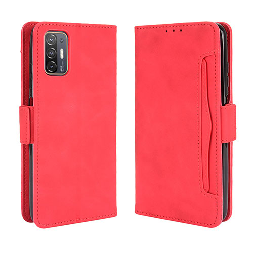 Leather Case Stands Flip Cover Holder BY3 for HTC Desire 21 Pro 5G Red