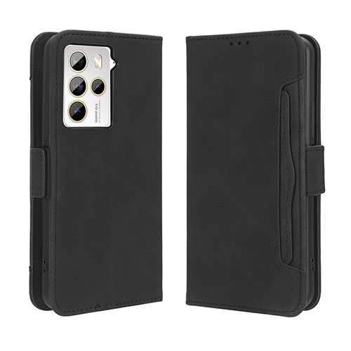 Leather Case Stands Flip Cover Holder BY3 for HTC U23 5G Black